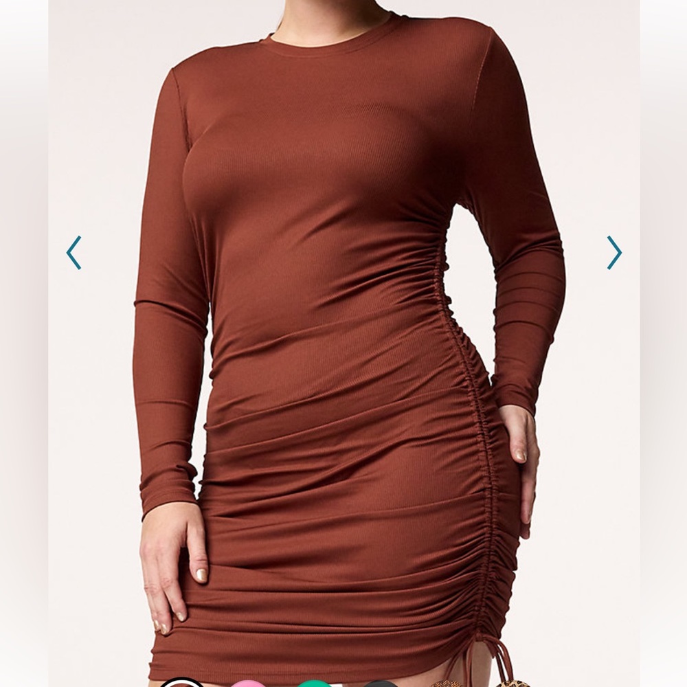 - Women’s cinnamon ruched convertible dress